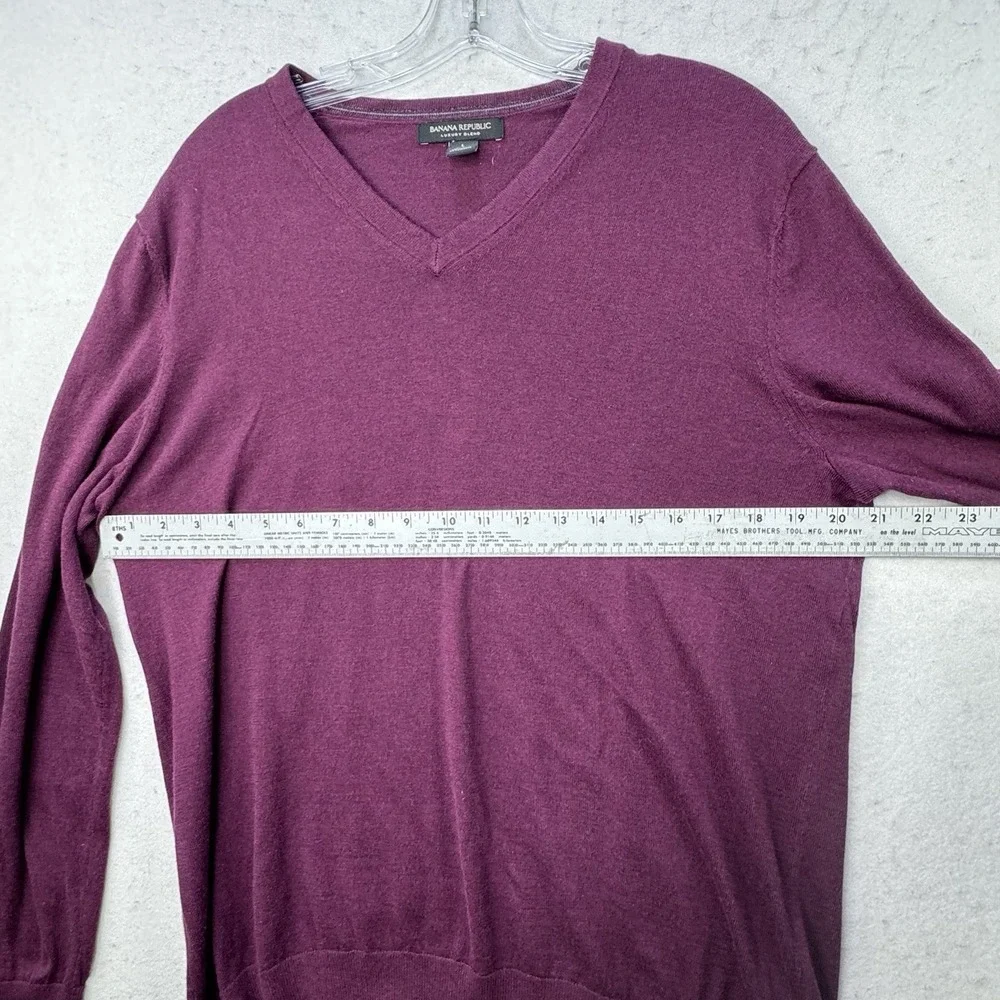 Banana‎ Republic Luxury Silk Cashmere Pullover Sweater Mens Large Soft Preppy